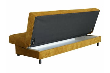 Denegal liten 3-sits Bäddsoffa Längsbäddad i Tyg - Turkos - Möbler - Soffa - Bäddsoffa - 3 sits bäddsoffa