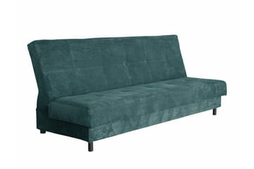 Denegal liten 3-sits Bäddsoffa Längsbäddad i Tyg - Turkos - Möbler - Soffa - Bäddsoffa - 3 sits bäddsoffa