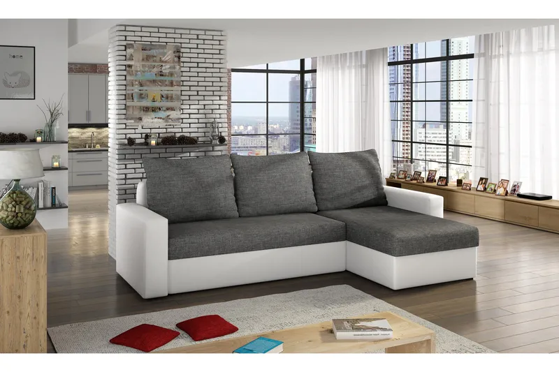 Eguino Bäddsoffa, Grå/Vit