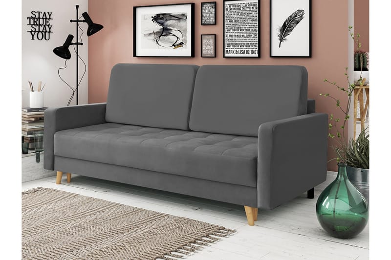 Eirado 4-sits Bäddsoffa - Grå - Möbler - Soffa - Bäddsoffa - 3 sits bäddsoffa