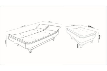 Elsis Bäddsoffa 3-sits - Grå - Möbler - Soffa - Bäddsoffa - 3 sits bäddsoffa