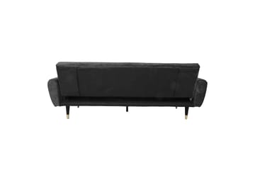 Falun Bäddsoffa 214x83 cm Grå Sammet - Möbler - Soffa - Bäddsoffa - 3 sits bäddsoffa