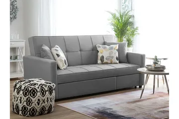 Glomma Bäddsoffa 207 cm - Grå - Möbler - Soffa - Bäddsoffa - 3 sits bäddsoffa