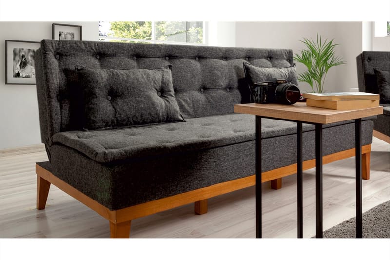 Glyddyn 3-sits Bäddsoffa - Grå - Möbler - Soffa - Bäddsoffa - 3 sits bäddsoffa