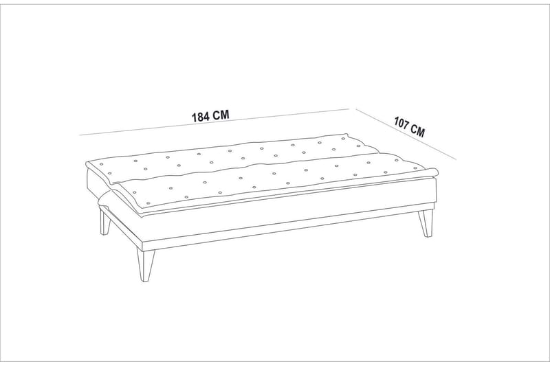 Glyddyn 3-sits Bäddsoffa - Grå - Möbler - Soffa - Bäddsoffa - 3 sits bäddsoffa