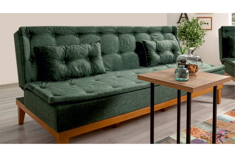 Glyddyn 3-sits Bäddsoffa - Grön - Möbler - Soffa - Bäddsoffa - 3 sits bäddsoffa