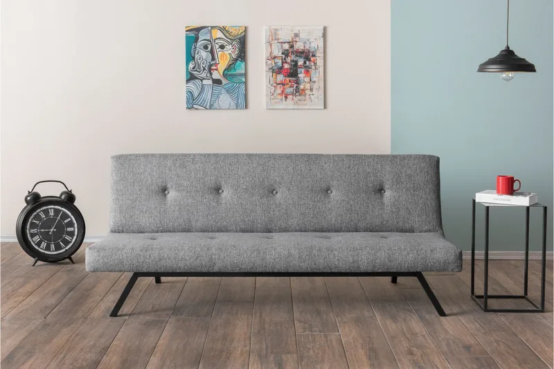 Hetalia Bäddsoffa 3-sits - Ljusgrå - Möbler - Soffa - Bäddsoffa - 3 sits bäddsoffa