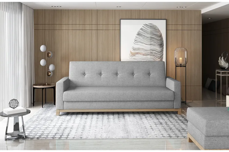 Iselene 3-sits Bäddsoffa, Grå