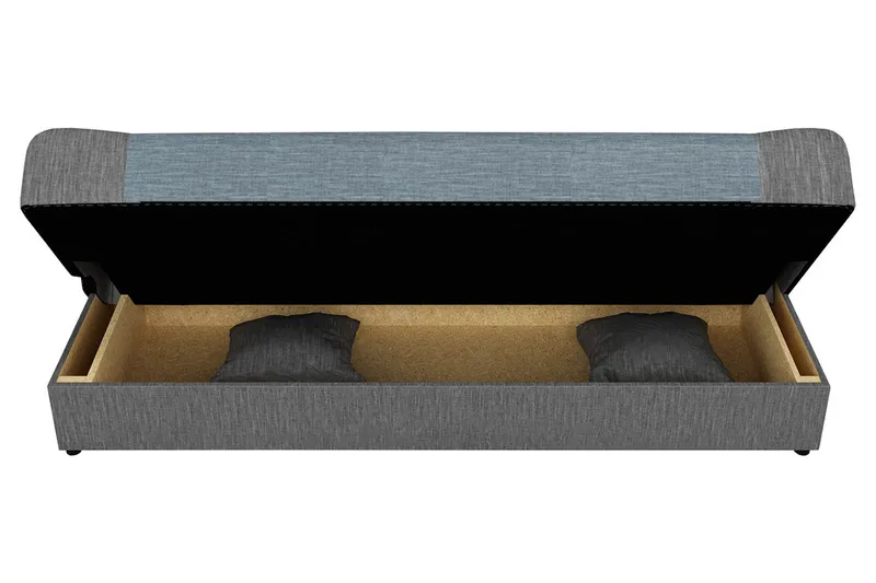 Jonas Bäddsoffa 195x87x86 cm - Grå - Möbler - Soffa - Bäddsoffa - 3 sits bäddsoffa