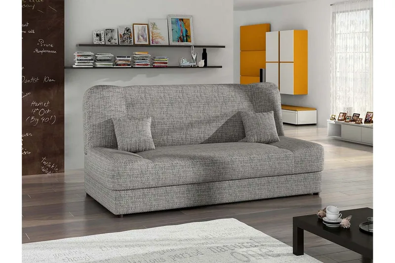 Jonas Bäddsoffa 195x87x86 cm - Grå - Möbler - Soffa - Bäddsoffa - 3 sits bäddsoffa