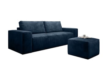 Kamli Bäddsoffa 3-sits med Förvaring - Blå - Möbler - Soffa - Bäddsoffa - 3 sits bäddsoffa
