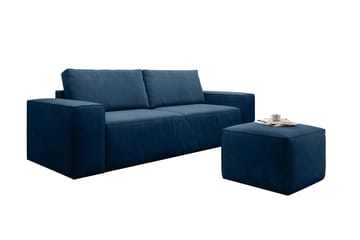 Kamli Bäddsoffa 3-sits med Förvaring - Blå - Möbler - Soffa - Bäddsoffa - 3 sits bäddsoffa