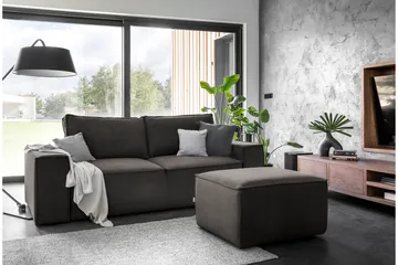 Kamli Bäddsoffa 3-sits med Förvaring - Brun - Möbler - Soffa - Bäddsoffa - 3 sits bäddsoffa