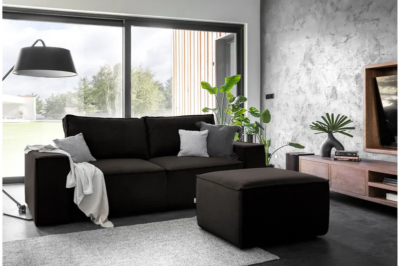 Kamli Bäddsoffa 3-sits med Förvaring - Brun - Möbler - Soffa - Bäddsoffa - 3 sits bäddsoffa