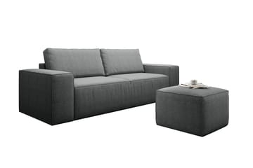 Kamli Bäddsoffa 3-sits med Förvaring - Grå - Möbler - Soffa - Bäddsoffa - 3 sits bäddsoffa