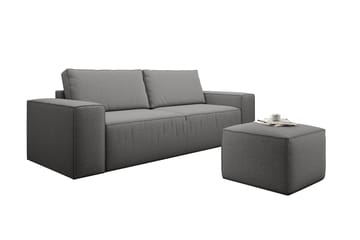 Kamli Bäddsoffa 3-sits med Förvaring - Grå - Möbler - Soffa - Bäddsoffa - 3 sits bäddsoffa