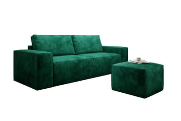 Kamli Bäddsoffa 3-sits med Förvaring - Grön - Möbler - Soffa - Bäddsoffa - 3 sits bäddsoffa