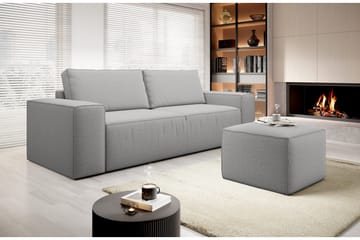 Kamli Bäddsoffa 3-sits med Förvaring - Ljusgrå - Möbler - Soffa - Bäddsoffa - 3 sits bäddsoffa