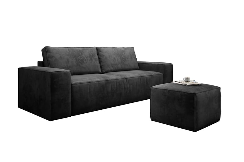 Kamli Bäddsoffa 3-sits med Förvaring - Mörkgrå - Möbler - Soffa - Bäddsoffa - 3 sits bäddsoffa