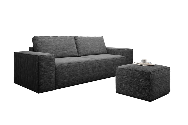 Kamli Bäddsoffa 3-sits med Förvaring - Mörkgrå - Möbler - Soffa - Bäddsoffa - 3 sits bäddsoffa