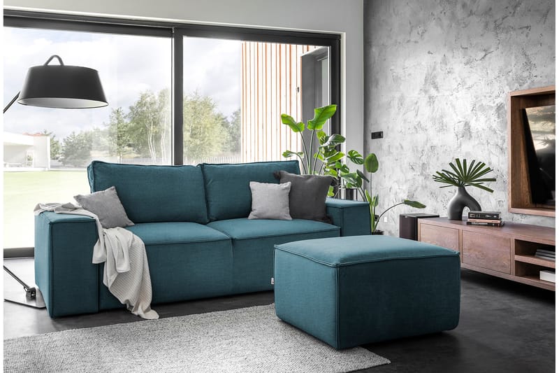 Kamli Bäddsoffa 3-sits med Förvaring - Turkos - Möbler - Soffa - Bäddsoffa - 3 sits bäddsoffa