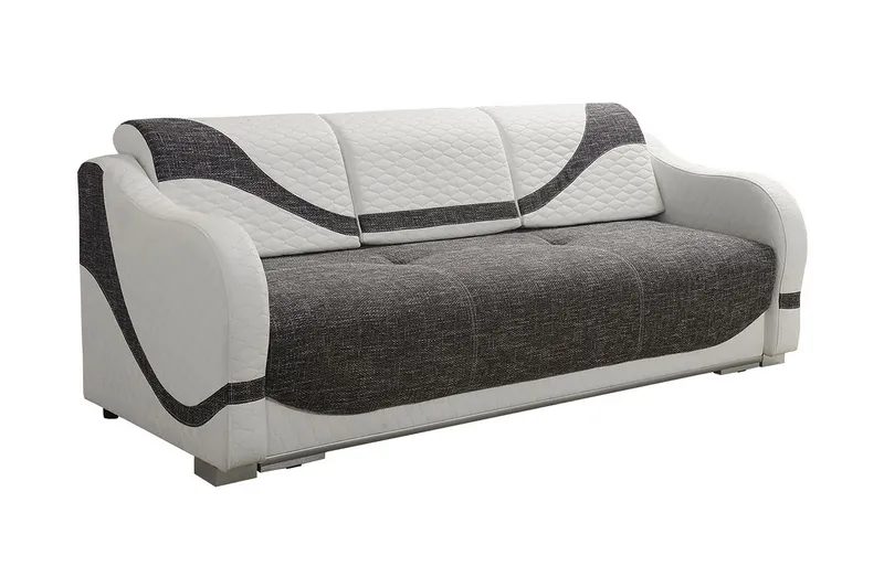 Karmen Bäddsoffa 226x93x88 cm - Grå/Vit - Möbler - Soffa - Bäddsoffa - 3 sits bäddsoffa