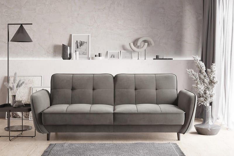 Katsuya Bäddsoffa 3-sits - Grå - Möbler - Soffa - Bäddsoffa - 3 sits bäddsoffa