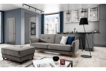 Katsuya Bäddsoffa 3-sits - Grå - Möbler - Soffa - Bäddsoffa - 3 sits bäddsoffa