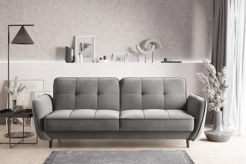 Katsuya Bäddsoffa 3-sits - Grå - Möbler - Soffa - Bäddsoffa - 3 sits bäddsoffa
