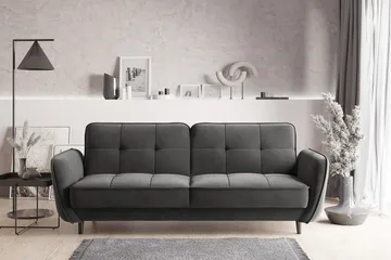 Katsuya Bäddsoffa 3-sits - Grå - Möbler - Soffa - Bäddsoffa - 3 sits bäddsoffa