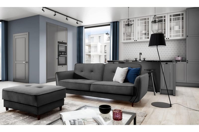 Katsuya Bäddsoffa 3-sits - Grå - Möbler - Soffa - Bäddsoffa - 3 sits bäddsoffa