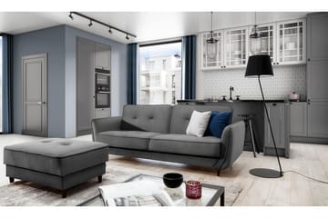 Katsuya Bäddsoffa 3-sits - Grå - Möbler - Soffa - Bäddsoffa - 3 sits bäddsoffa