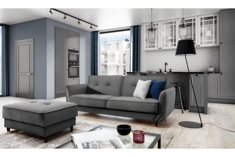 Katsuya Bäddsoffa 3-sits, Grå