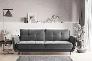 Katsuya Bäddsoffa 3-sits - Grå - Möbler - Soffa - Bäddsoffa - 3 sits bäddsoffa