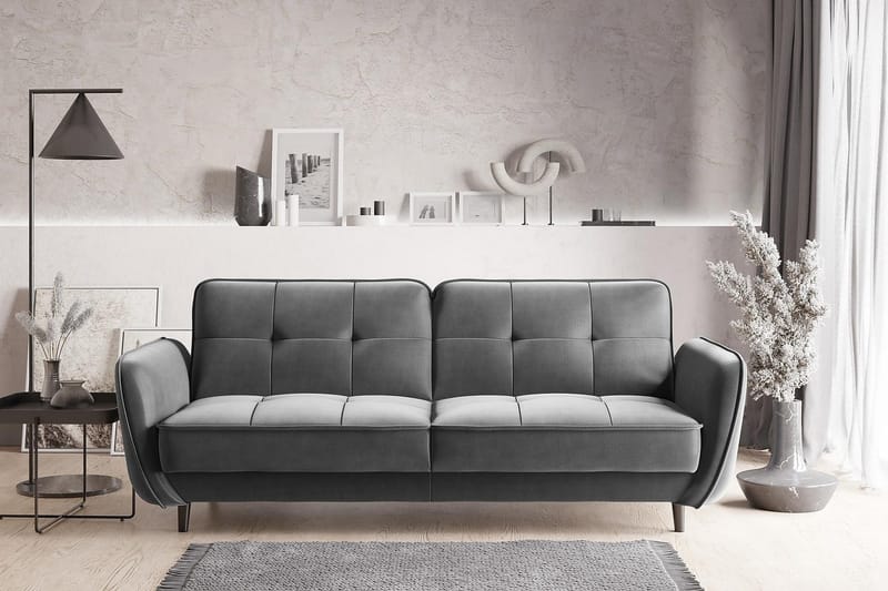 Katsuya Bäddsoffa 3-sits - Grå - Möbler - Soffa - Bäddsoffa - 3 sits bäddsoffa