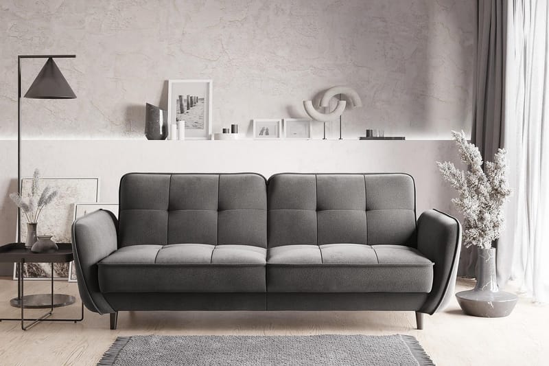 Katsuya Bäddsoffa 3-sits - Grå - Möbler - Soffa - Bäddsoffa - 3 sits bäddsoffa