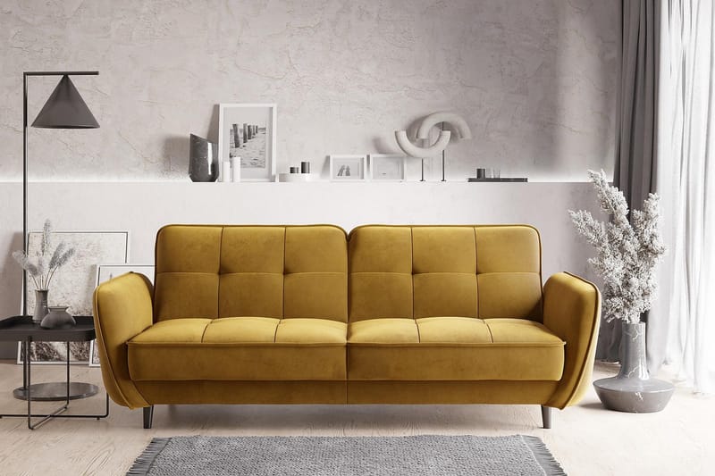 Katsuya Bäddsoffa 3-sits - Gul - Möbler - Soffa - Bäddsoffa - 3 sits bäddsoffa