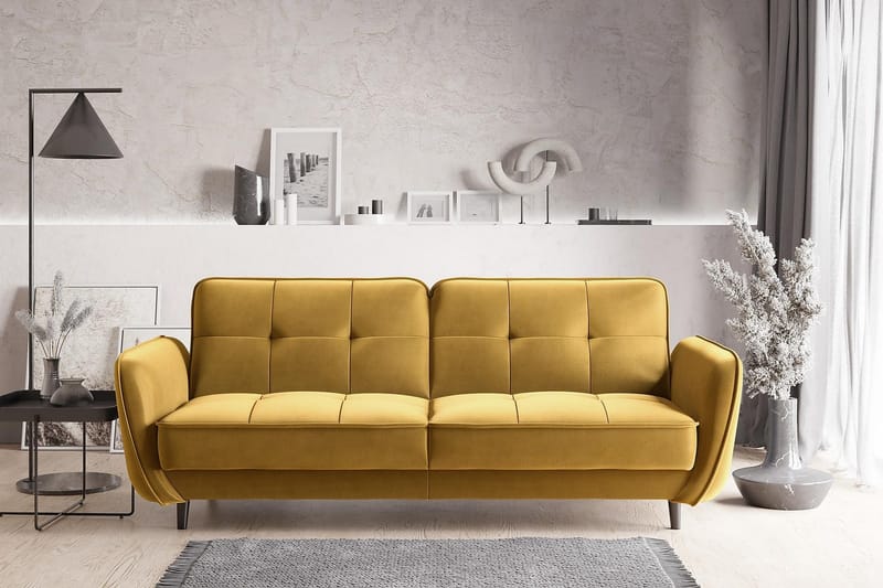 Katsuya Bäddsoffa 3-sits - Gul - Möbler - Soffa - Bäddsoffa - 3 sits bäddsoffa