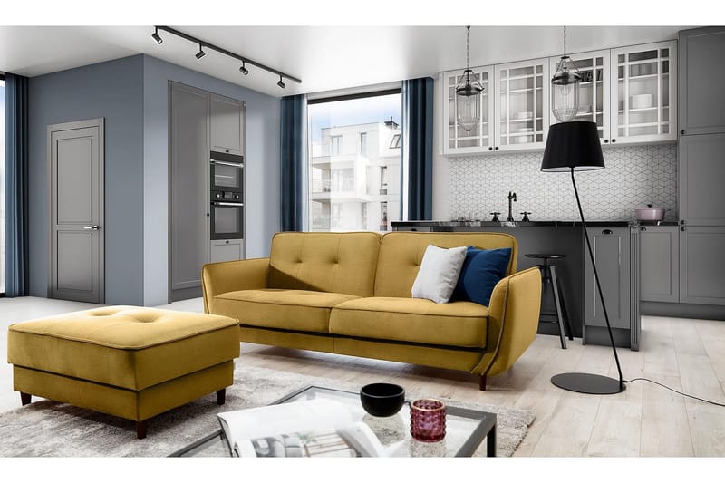 Katsuya Bäddsoffa 3-sits, Gul