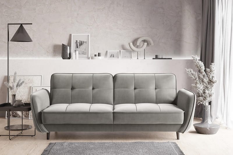 Katsuya Bäddsoffa 3-sits - Ljusgrå - Möbler - Soffa - Bäddsoffa - 3 sits bäddsoffa
