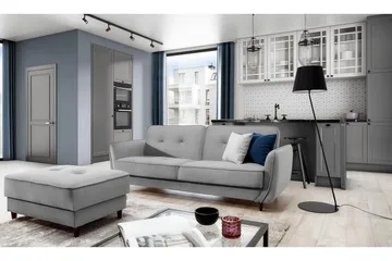 Katsuya Bäddsoffa 3-sits - Ljusgrå - Möbler - Soffa - Bäddsoffa - 3 sits bäddsoffa