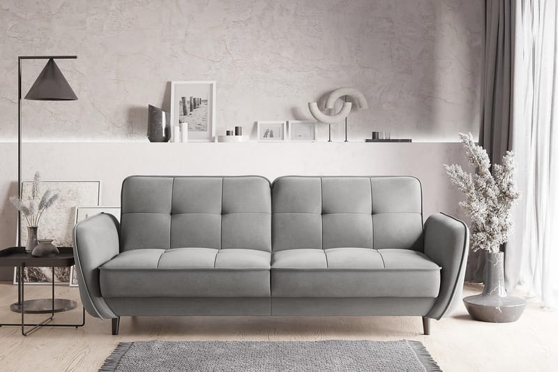 Katsuya Bäddsoffa 3-sits - Ljusgrå - Möbler - Soffa - Bäddsoffa - 3 sits bäddsoffa