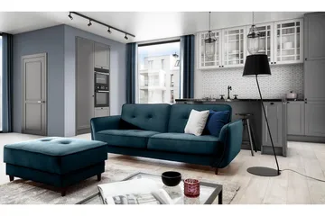 Katsuya Bäddsoffa 3-sits - Mörkblå - Möbler - Soffa - Bäddsoffa - 3 sits bäddsoffa