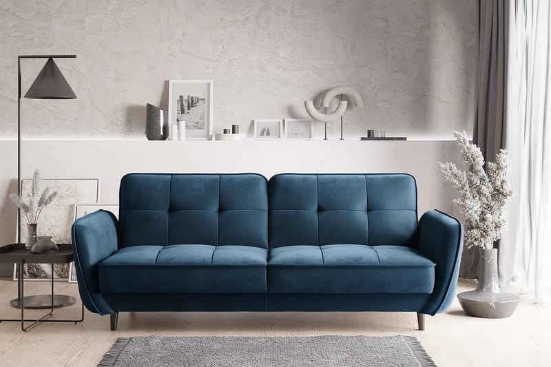 Katsuya Bäddsoffa 3-sits - Mörkblå - Möbler - Soffa - Bäddsoffa - 3 sits bäddsoffa
