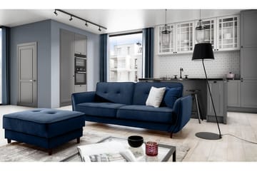 Katsuya Bäddsoffa 3-sits - Mörkblå - Möbler - Soffa - Bäddsoffa - 3 sits bäddsoffa