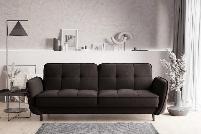 Katsuya Bäddsoffa 3-sits - Mörkbrun - Möbler - Soffa - Bäddsoffa - 3 sits bäddsoffa