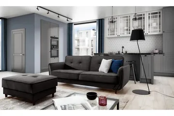 Katsuya Bäddsoffa 3-sits - Mörkbrun - Möbler - Soffa - Bäddsoffa - 3 sits bäddsoffa