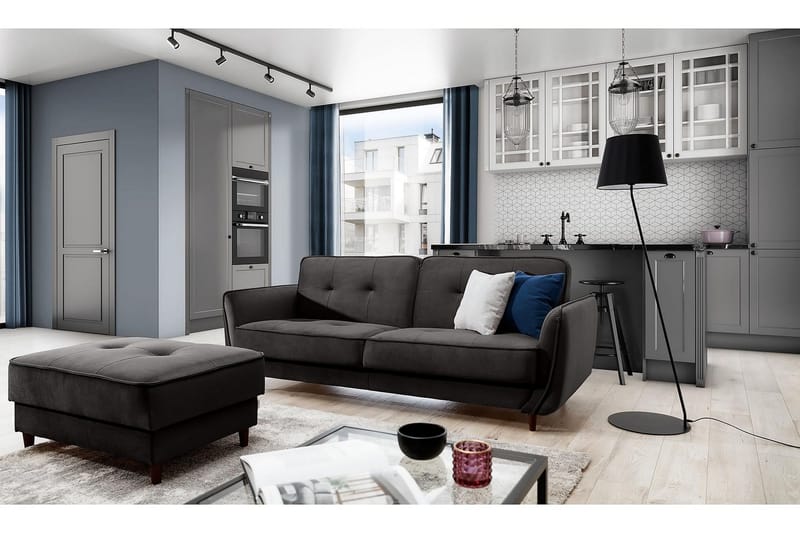 Katsuya Bäddsoffa 3-sits - Mörkbrun - Möbler - Soffa - Bäddsoffa - 3 sits bäddsoffa