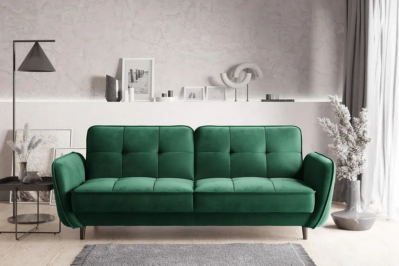 Katsuya Bäddsoffa 3-sits - Mörkgrön - Möbler - Soffa - Bäddsoffa - 3 sits bäddsoffa