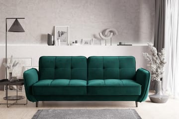 Katsuya Bäddsoffa 3-sits - Mörkgrön - Möbler - Soffa - Bäddsoffa - 3 sits bäddsoffa